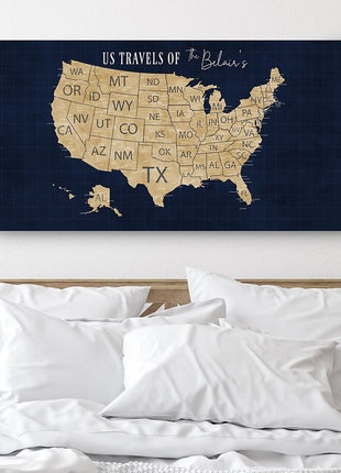 USA Push Pin Travel Map