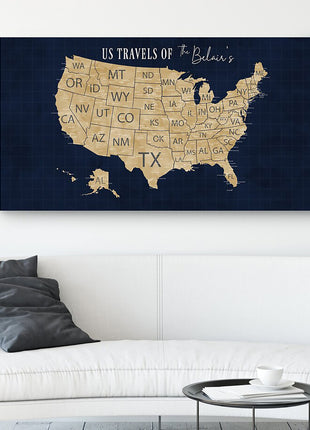 USA Push Pin Travel Map