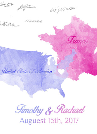 Wedding Guest Book Where We Are From