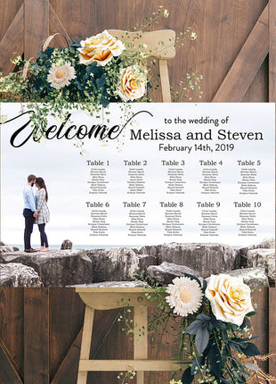 Photo Wedding Seating Chart