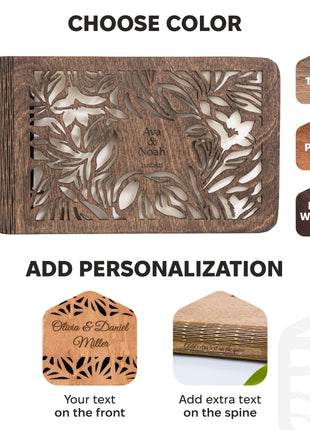 Wooden Photo Album - Wildflower