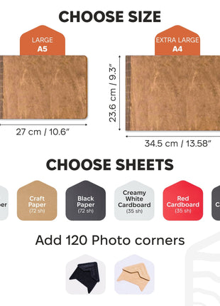 Wooden Photo Album - Vine